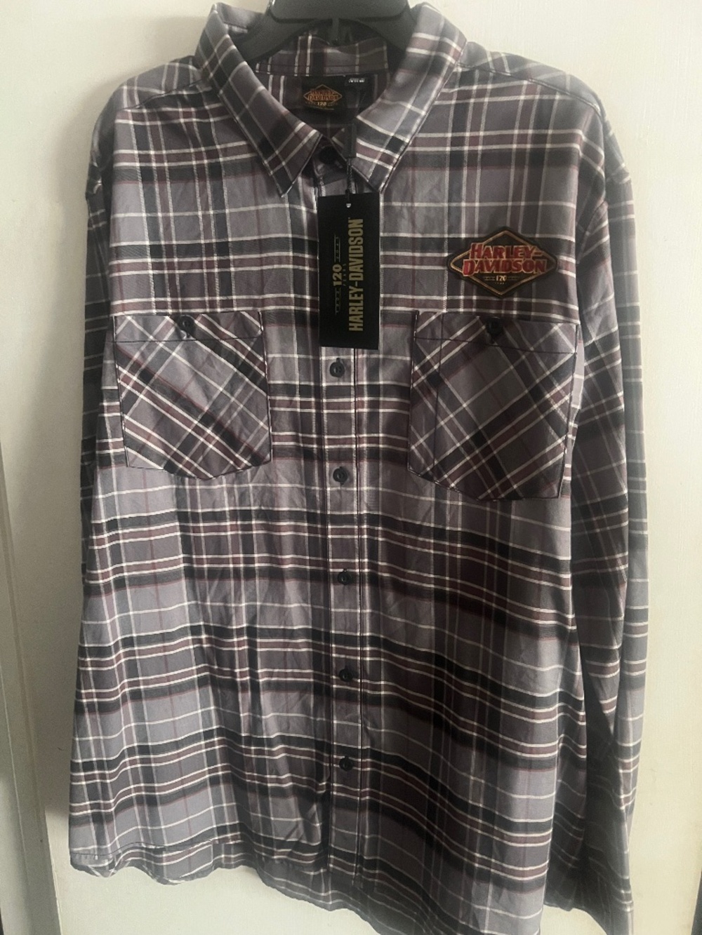 Harley Davidson Mens 115th Anniversary Edition L/S Button Front Shirt, Size XXL
